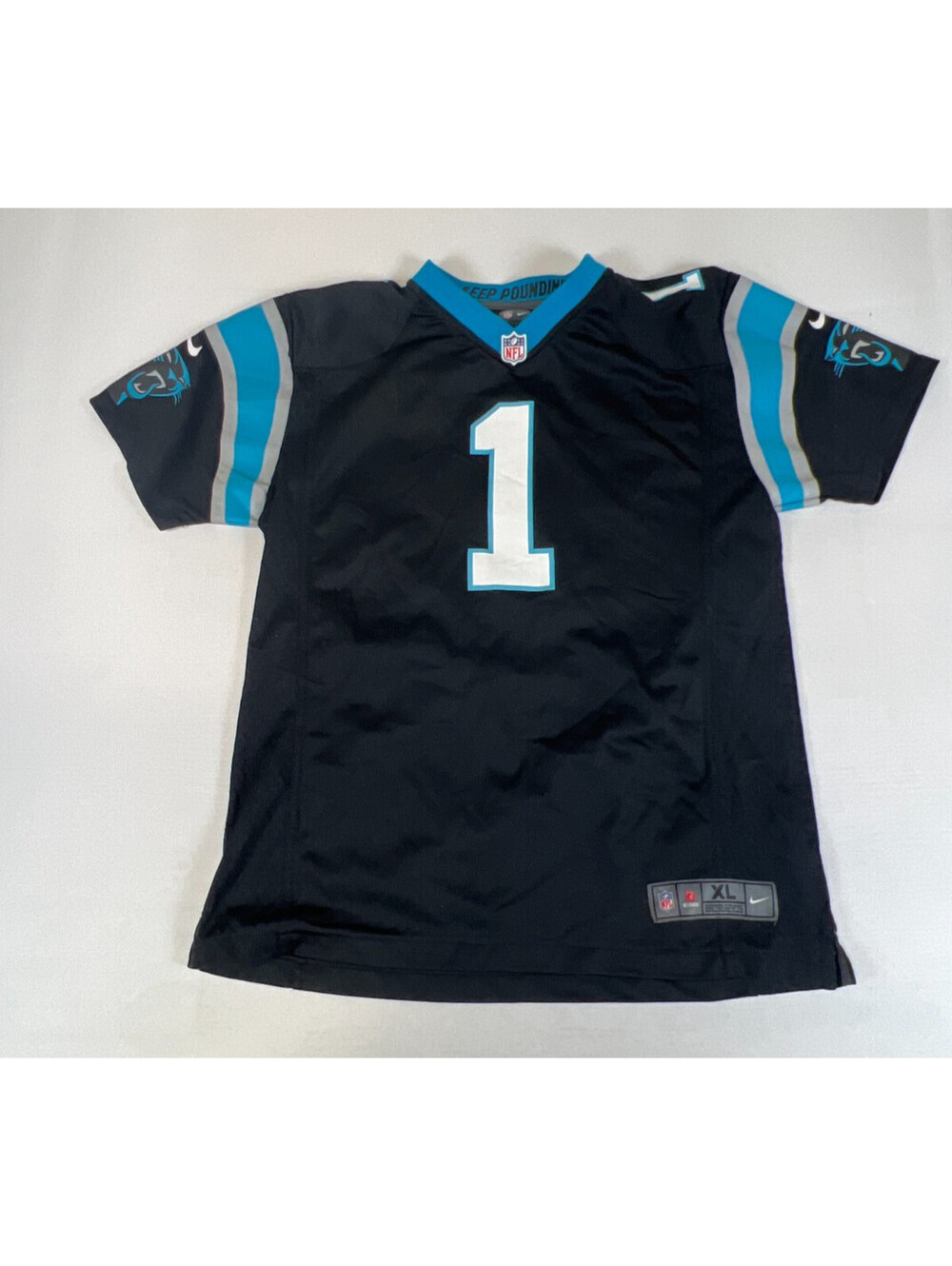 Nike Carolina Panthers Cam Newton Youth XL 18/20 Black Football Jersey
